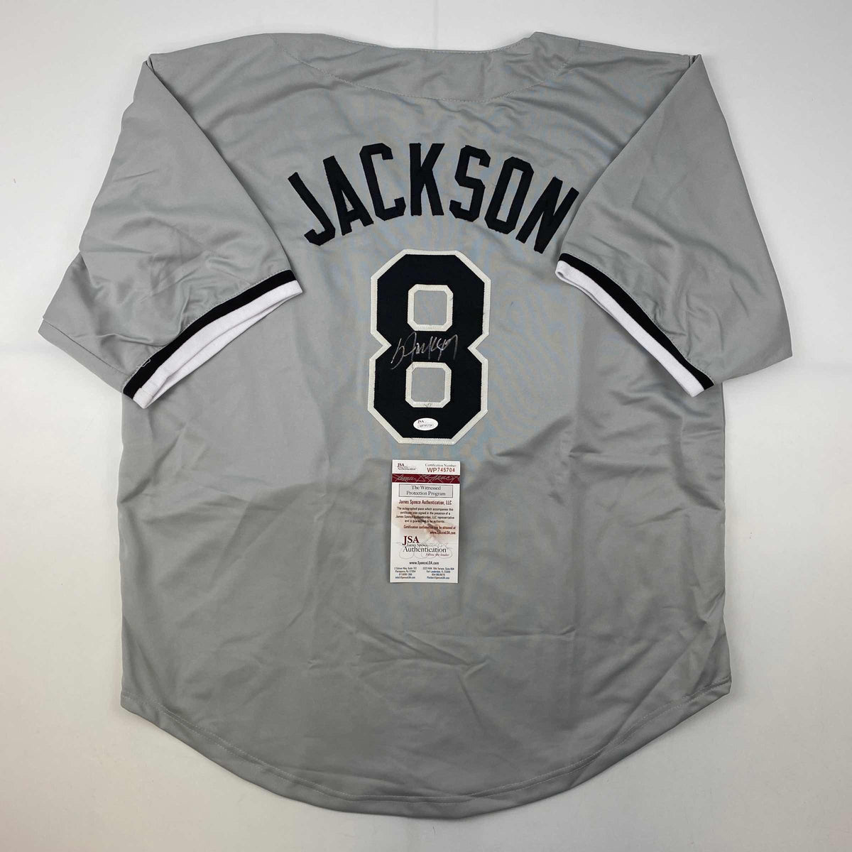 Autographed/Signed Bo Jackson Chicago Grey Baseball Jersey JSA COA