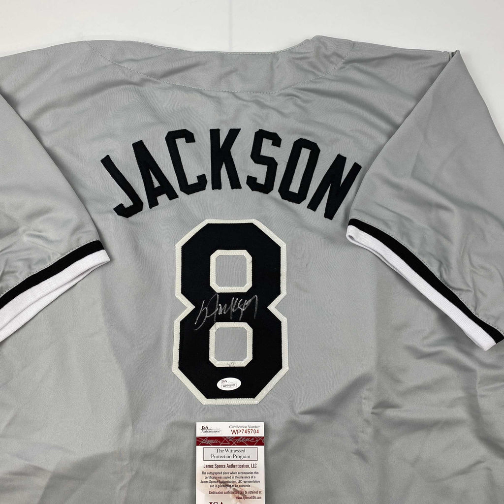 Autographed/Signed Bo Jackson Chicago Grey Baseball Jersey JSA COA