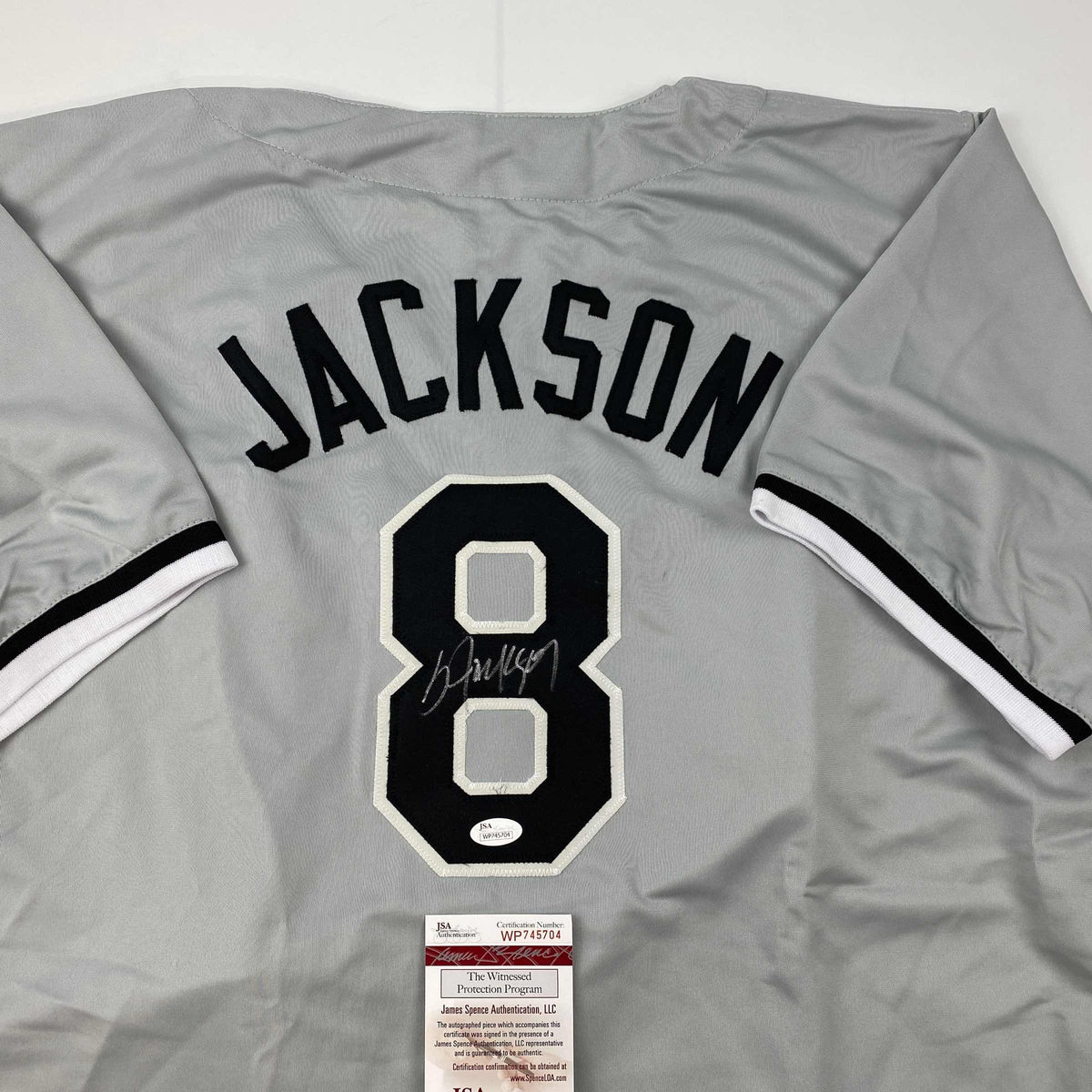 Autographed/Signed Bo Jackson Chicago Grey Baseball Jersey JSA COA