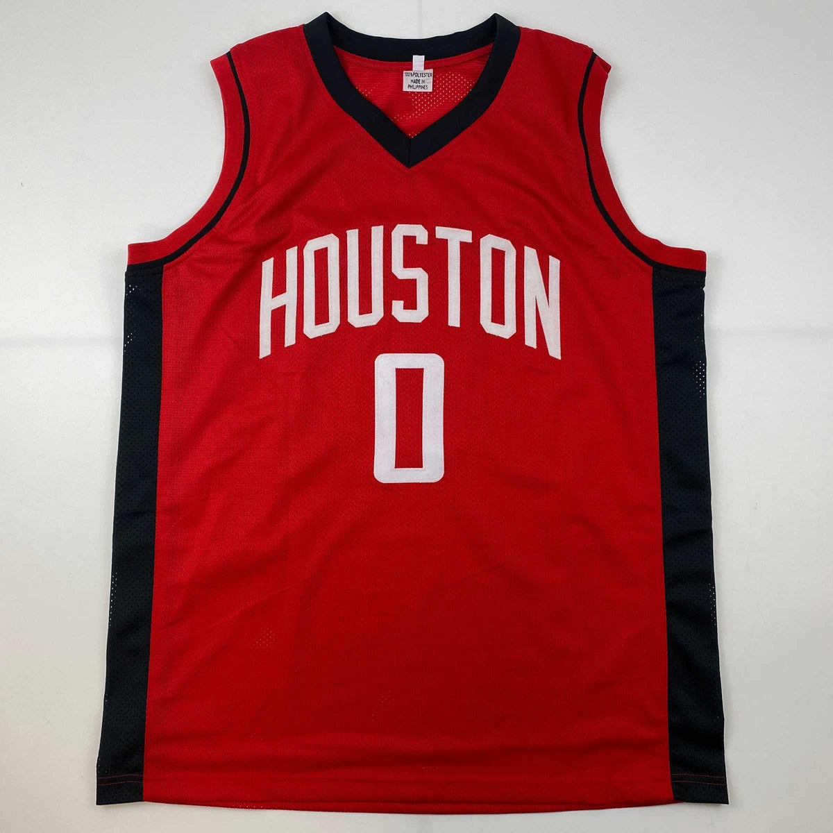 Autographed/Signed Jalen Green Houston Red Basketball Jersey JSA COA