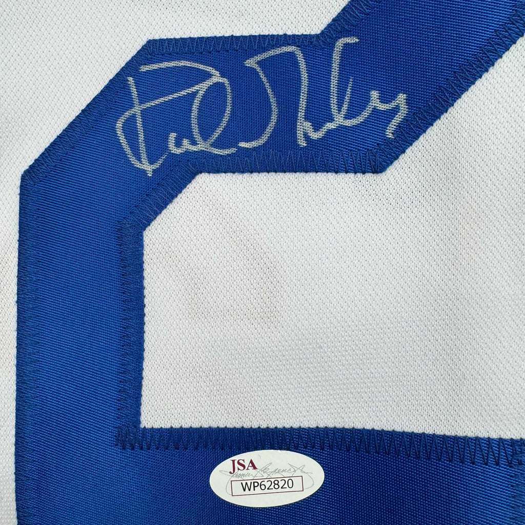 Autographed/Signed Kirk Gibson Los Angeles LA White Baseball Jersey JSA COA