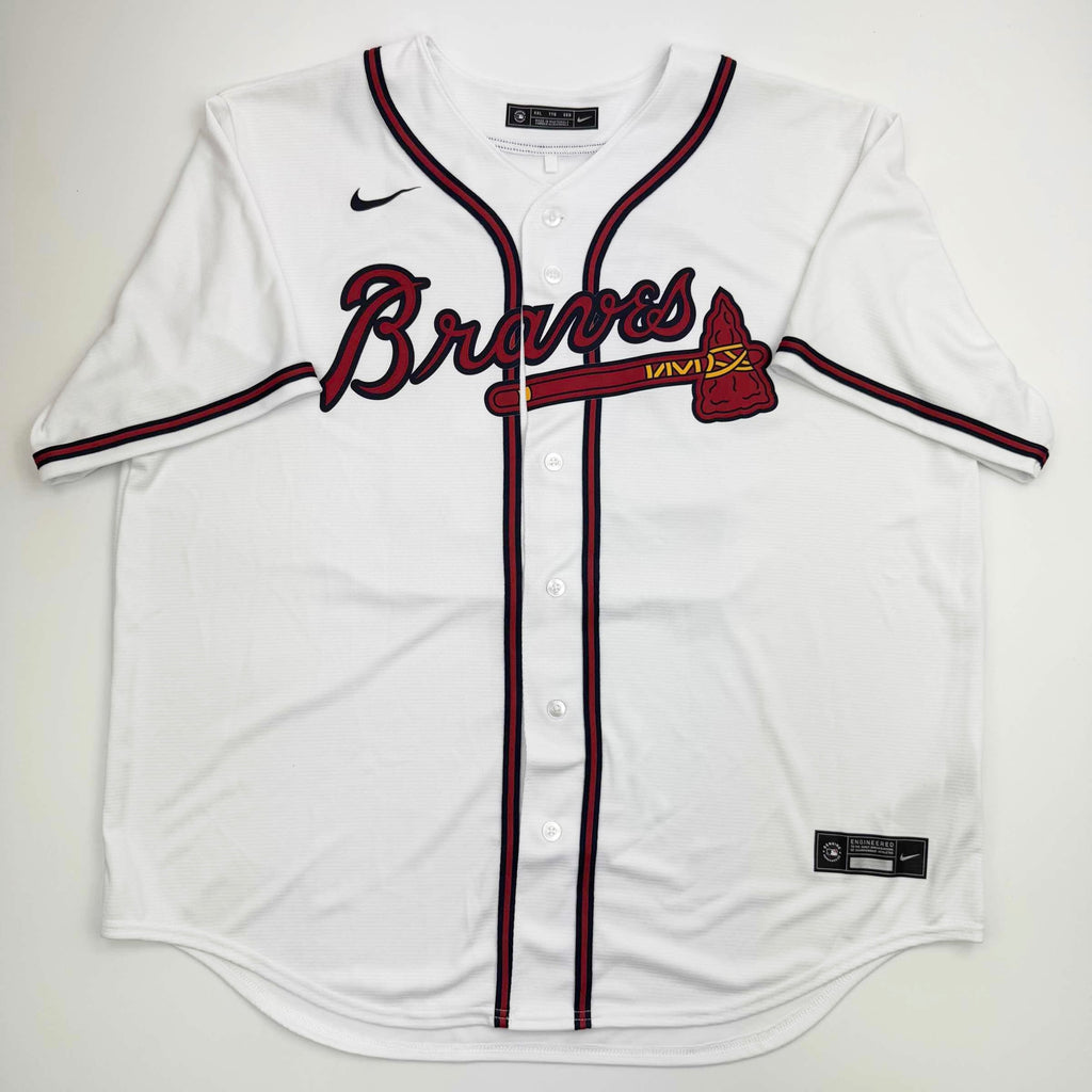 Autographed/Signed Matt Olson Atlanta Braves White Baseball Jersey Fanatics COA