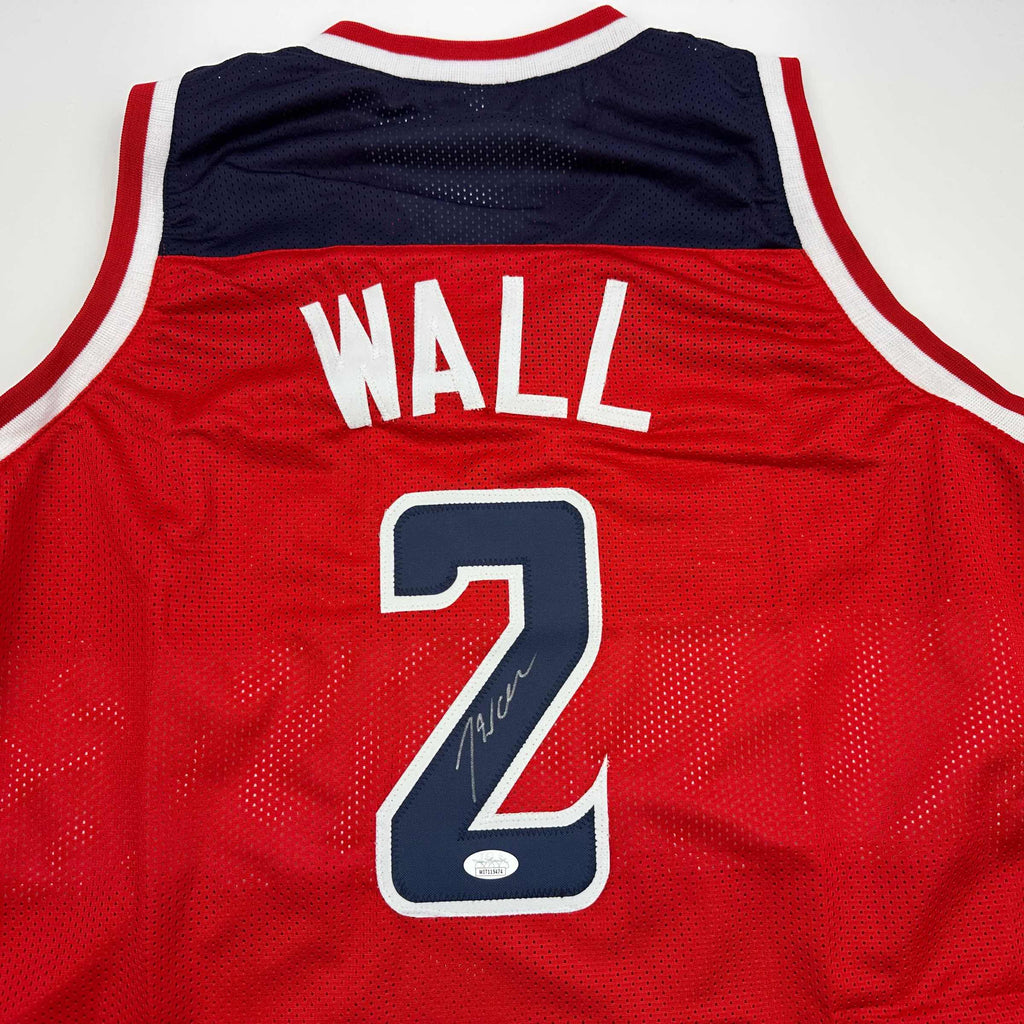 Autographed/Signed John Wall Washington Red Basketball Jersey JSA COA