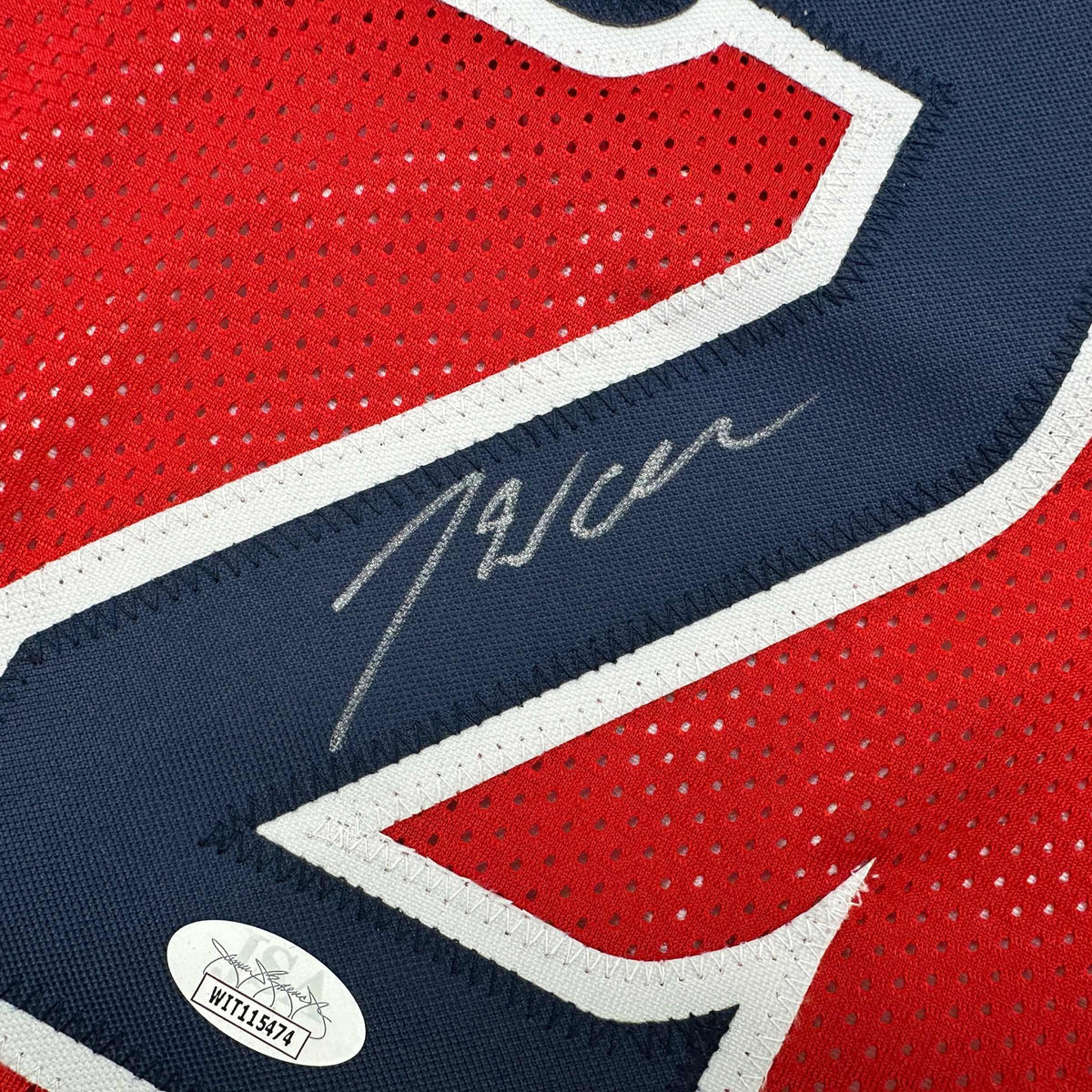 Autographed/Signed John Wall Washington Red Basketball Jersey JSA COA