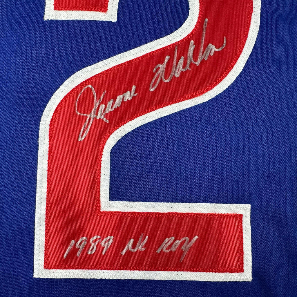 Autographed/Signed Jerome Walton 1989 NL ROY Chicago Blue Baseball Jersey JSA COA