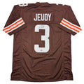 Autographed/Signed Jerry Jeudy Cleveland Brown Football Jersey Beckett BAS COA