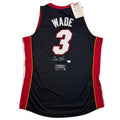 Autographed/Signed Dwyane Wade Miami Heat Black Mitchell & Ness Authentic Basketball Jersey Fanatics COA