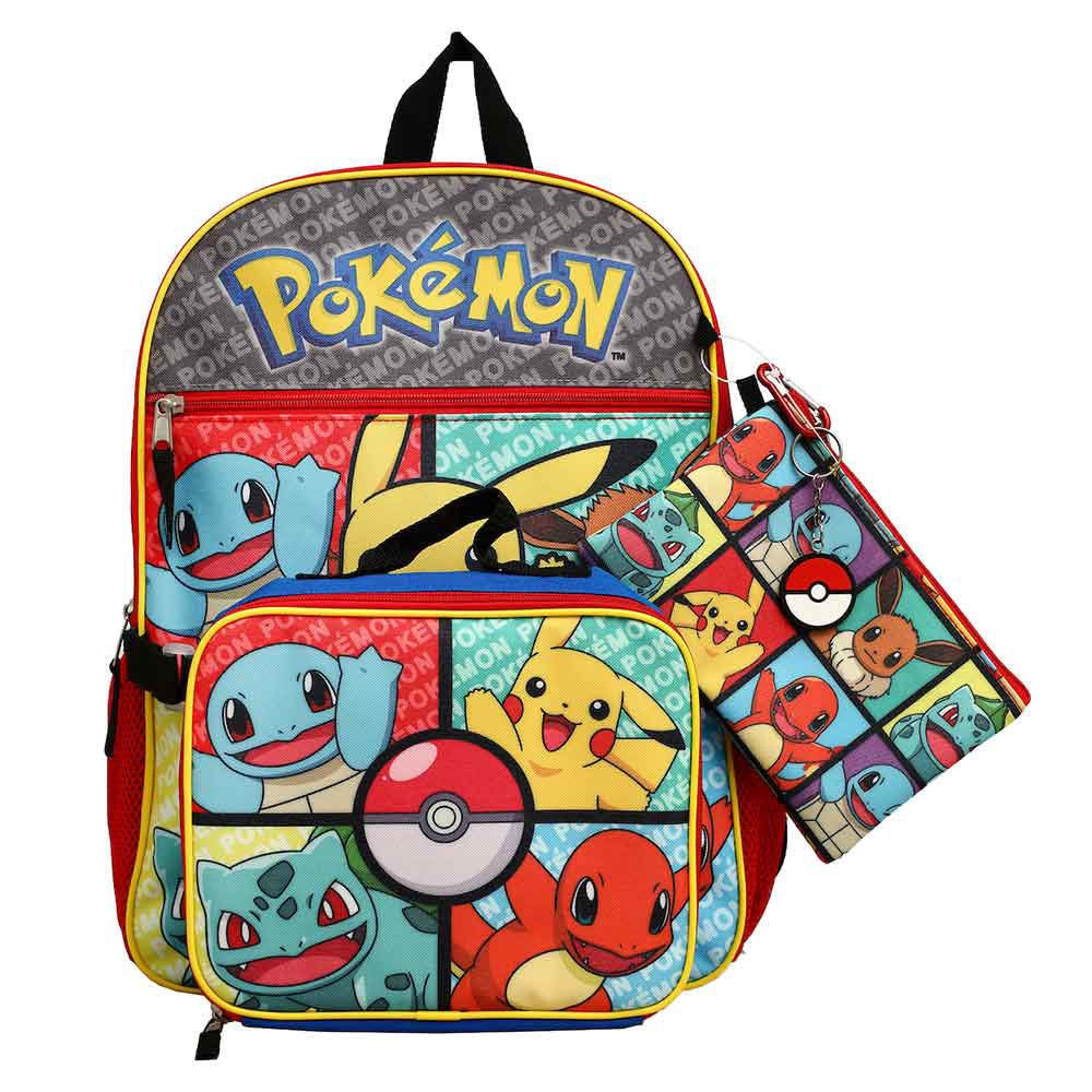 Pokemon 4 Pc Backpack Set