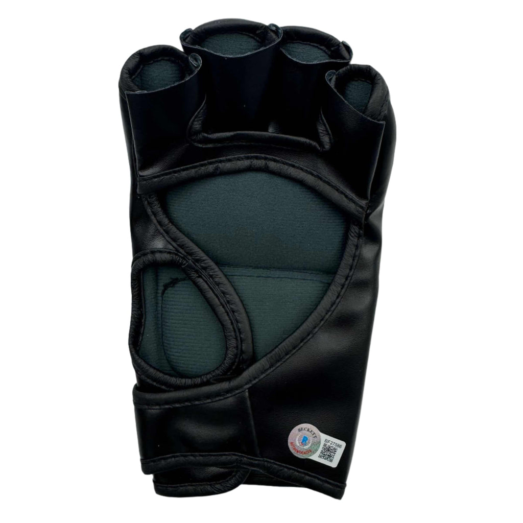 Autographed/Signed Nate Diaz UFC MMA Black Fighting Glove Beckett BAS COA