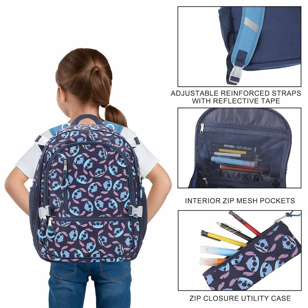 Disney Lilo  Stitch Aop 5 Pc Youth Backpack Set