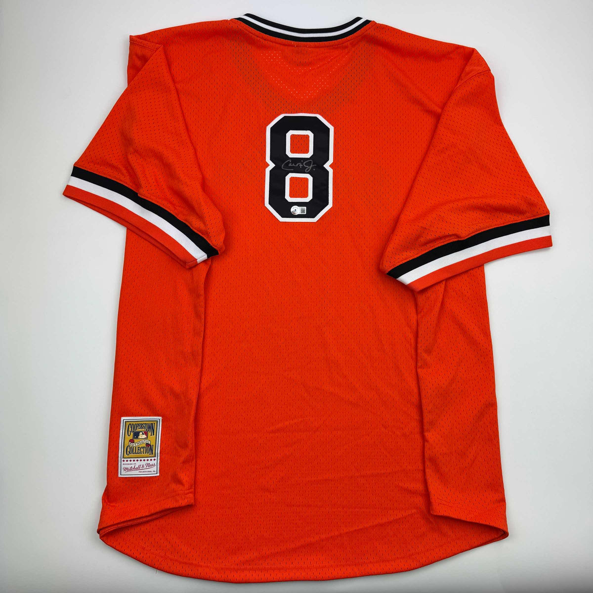 Autographed/Signed Cal Ripken Jr. Baltimore Orange Baseball Jersey Beckett BAS COA