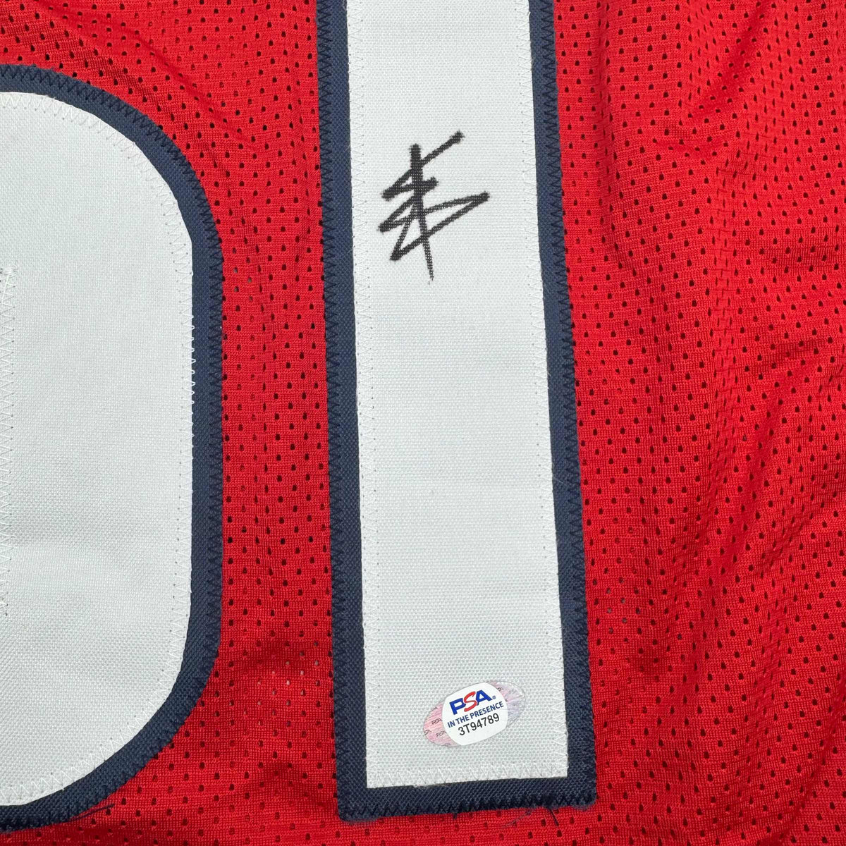 Autographed/Signed Will Anderson Jr. Houston Red Football Jersey PSA/DNA COA