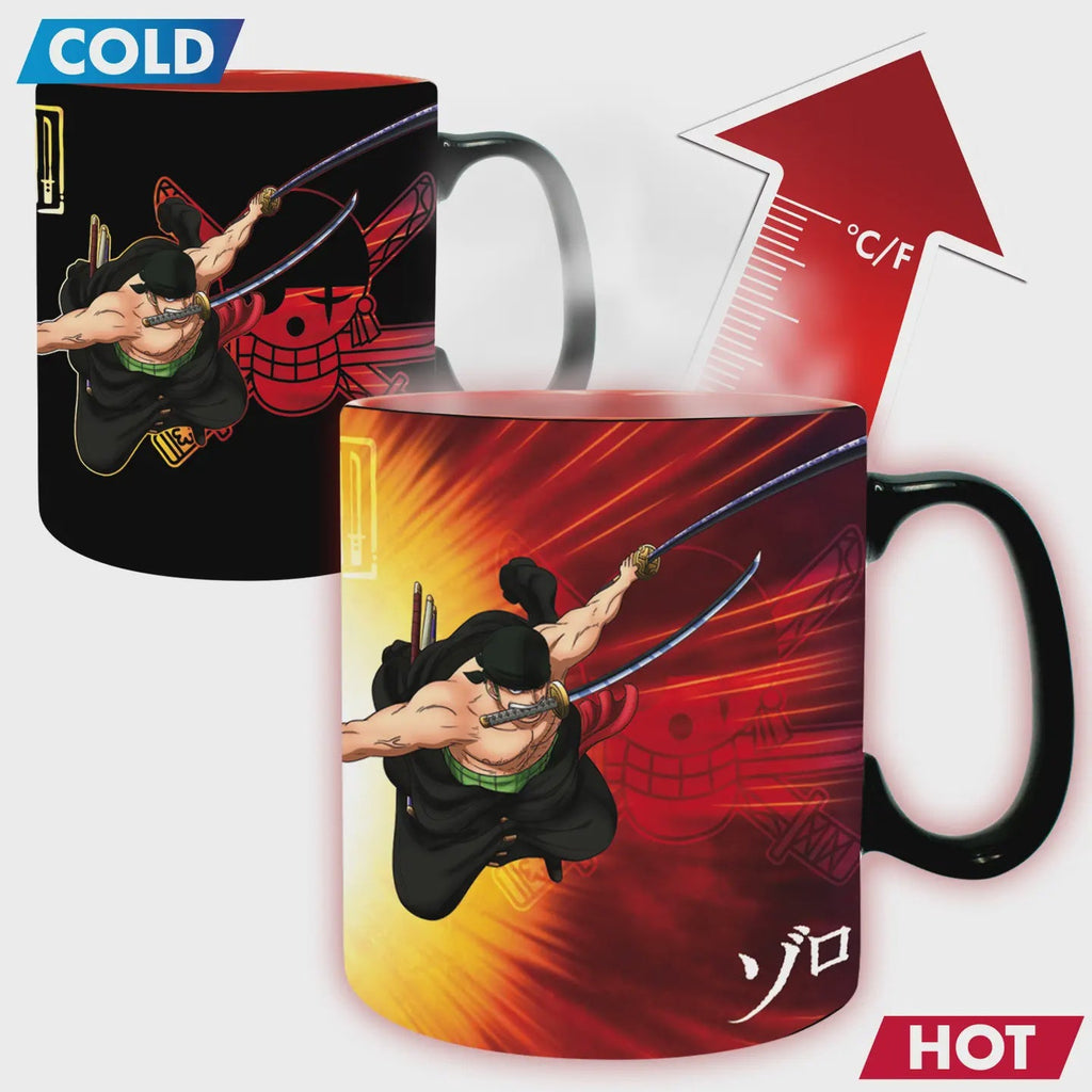 One Piece  Heat Change Mug Zoro  Sanji 16 Oz