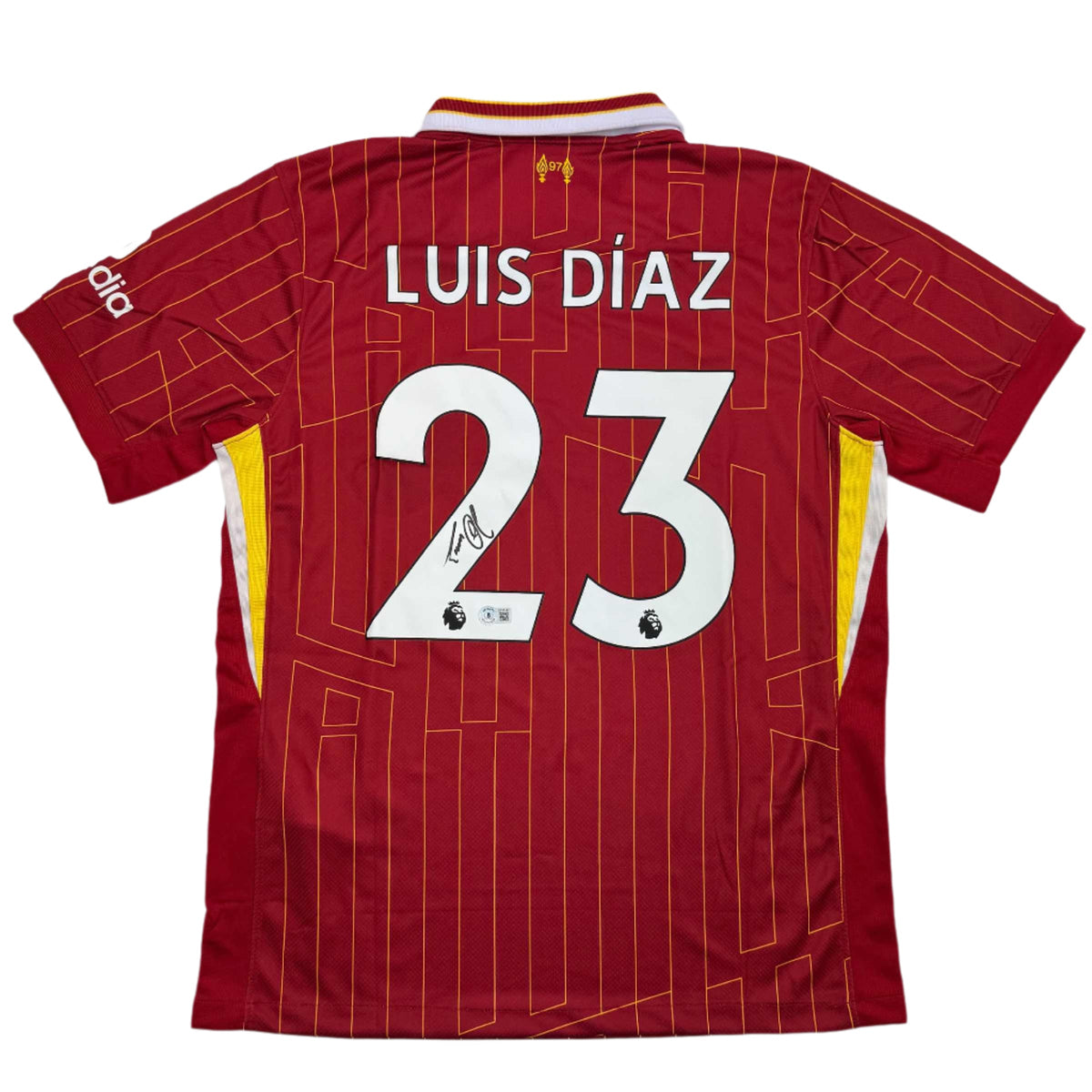 Autographed/Signed Luis Diaz Liverpool Red Soccer Jersey Beckett BAS COA
