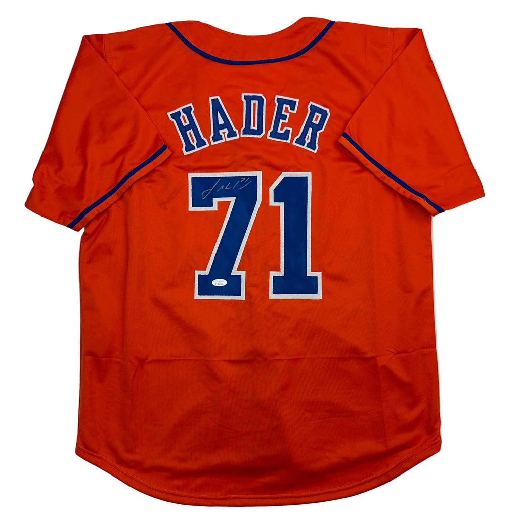 Autographed/Signed Josh Hader Houston Orange Baseball Jersey JSA COA