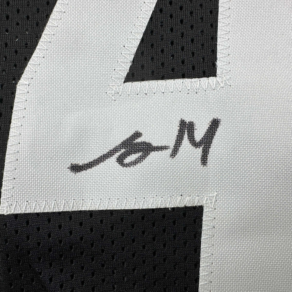 Autographed/Signed George Pickens Pittsburgh Black Football Jersey JSA COA