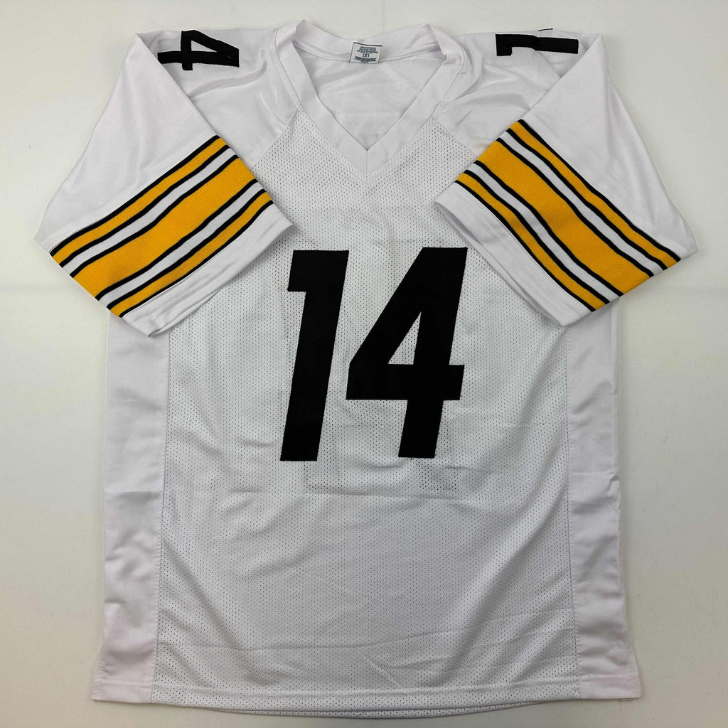 Autographed/Signed George Pickens Pittsburgh White Football Jersey JSA COA