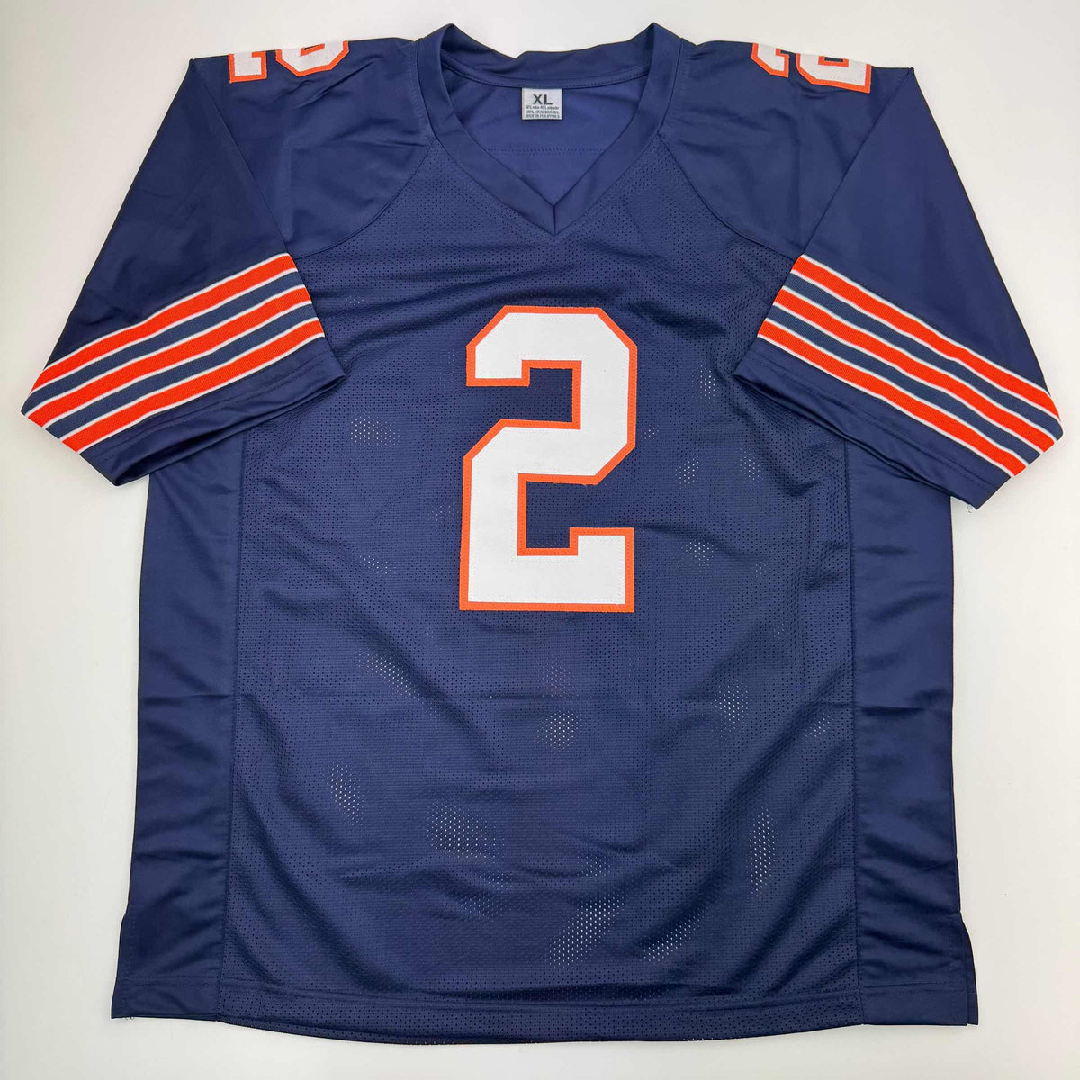 Autographed/Signed D.J. DJ Moore Chicago Retro Blue Football Jersey Beckett JSA COA
