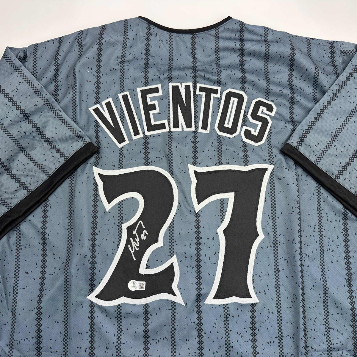 Autographed/Signed Mark Vientos New York CIty Connect Grey Baseball Jersey Beckett BAS COA