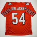 Autographed/Signed Brian Urlacher HOF 18 Chicago Orange Football Jersey Beckett BAS COA