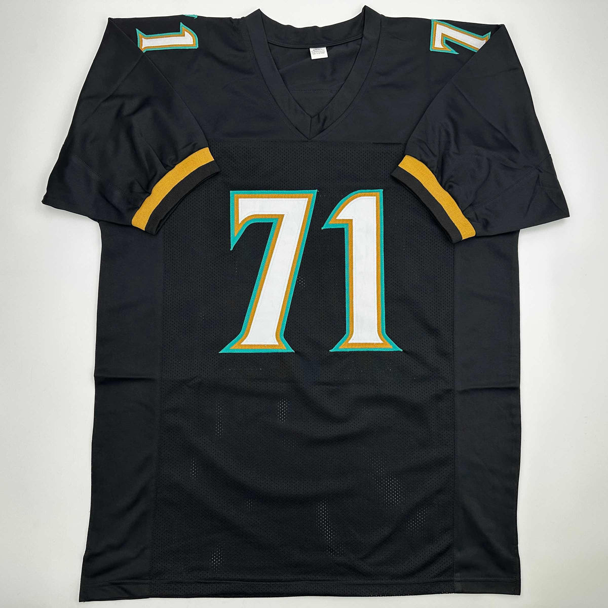 Autographed/Signed Tony Boselli HOF 22 Jacksonville Black Football Jersey Beckett BAS COA