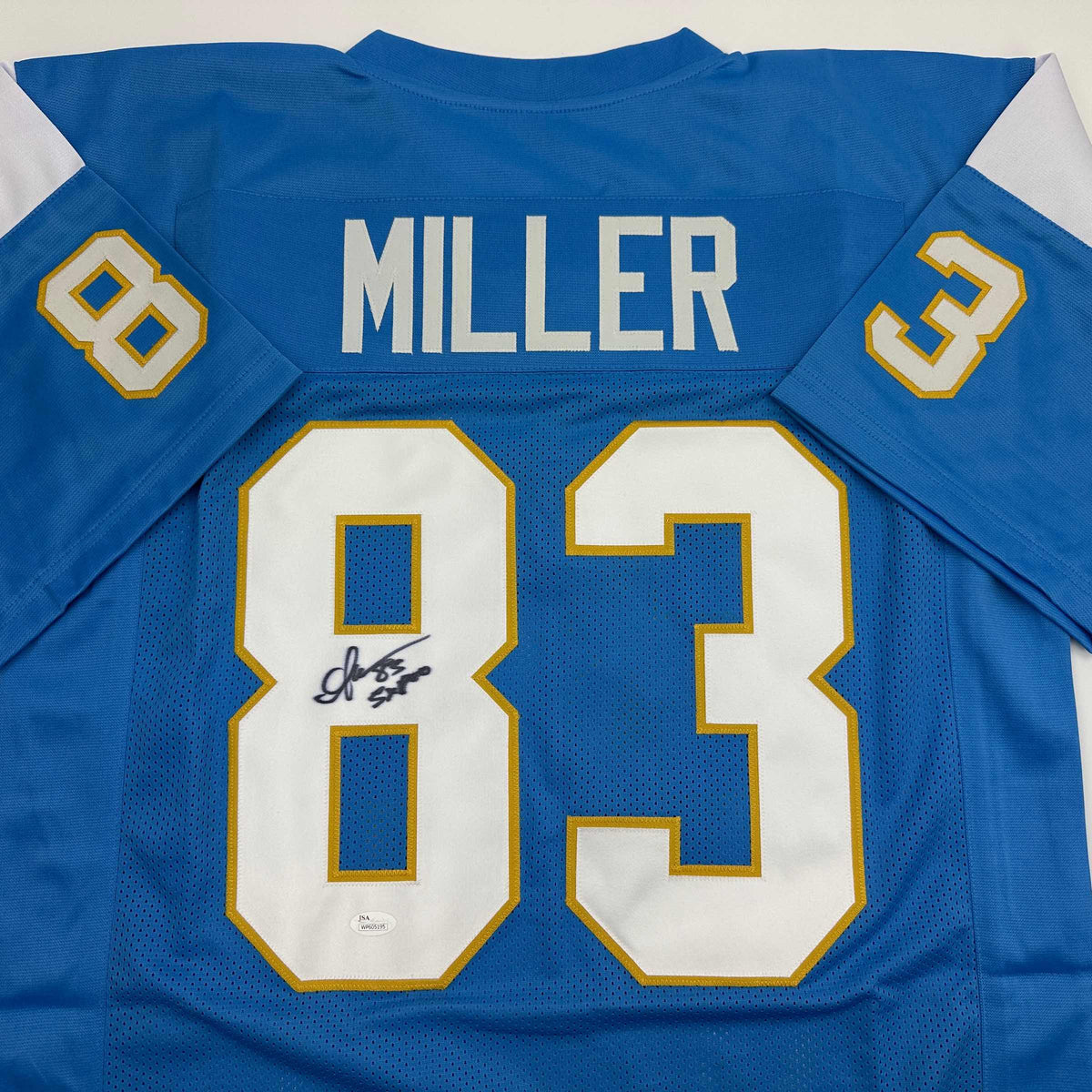 Autographed/Signed Anthony Miller San Diego Los Angeles LA Powder Blue Football Jersey JSA COA