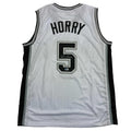 Autographed/Signed Robert Horry San Antonio White Basketball Jersey Beckett BAS COA