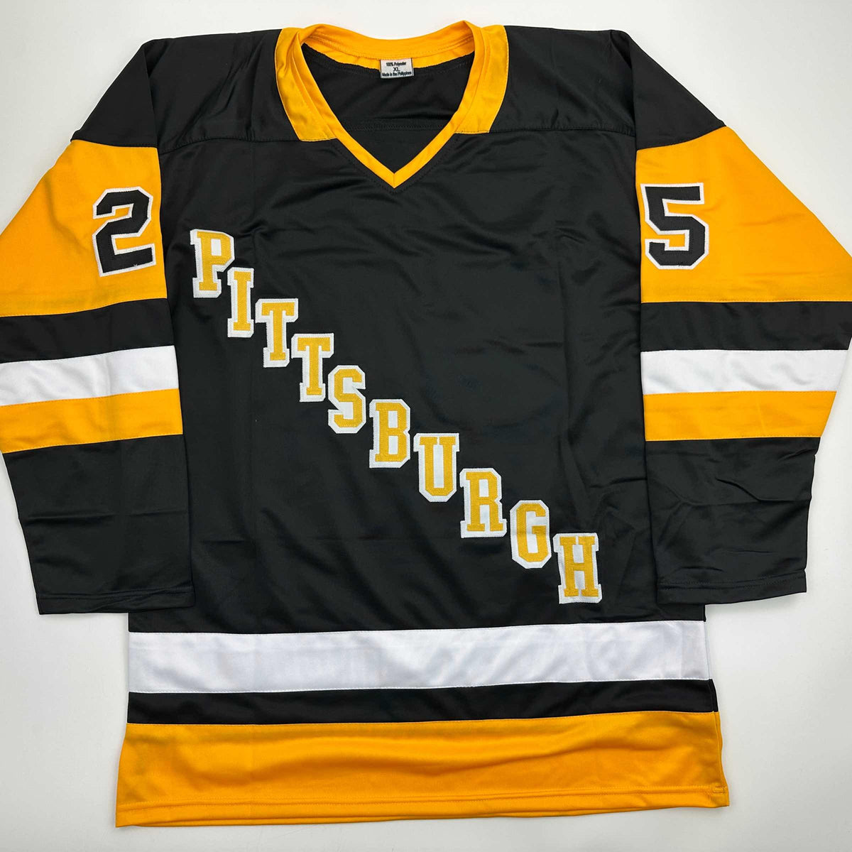 Autographed/Signed Kevin Stevens Pittsburgh Black Hockey Jersey JSA COA