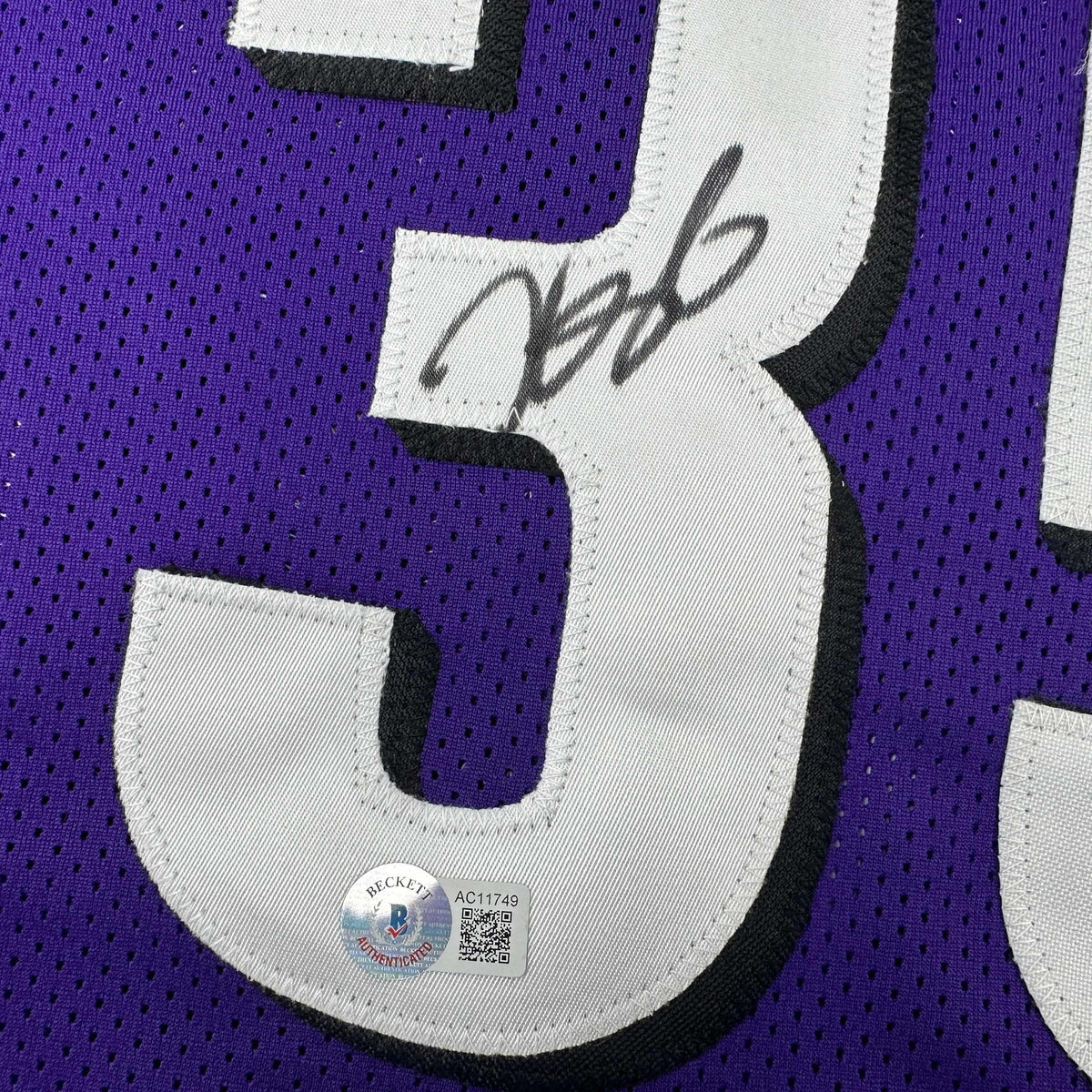 Autographed/Signed Kevin Durant Phoenix Purple Basketball Jersey Beckett BAS COA