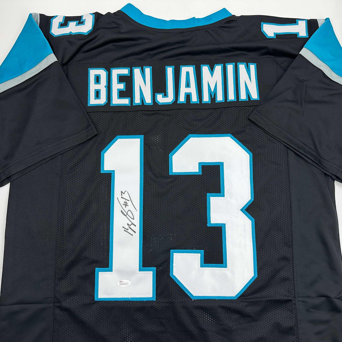 Autographed/Signed Kelvin Benjamin Carolina Black Football Jersey JSA COA