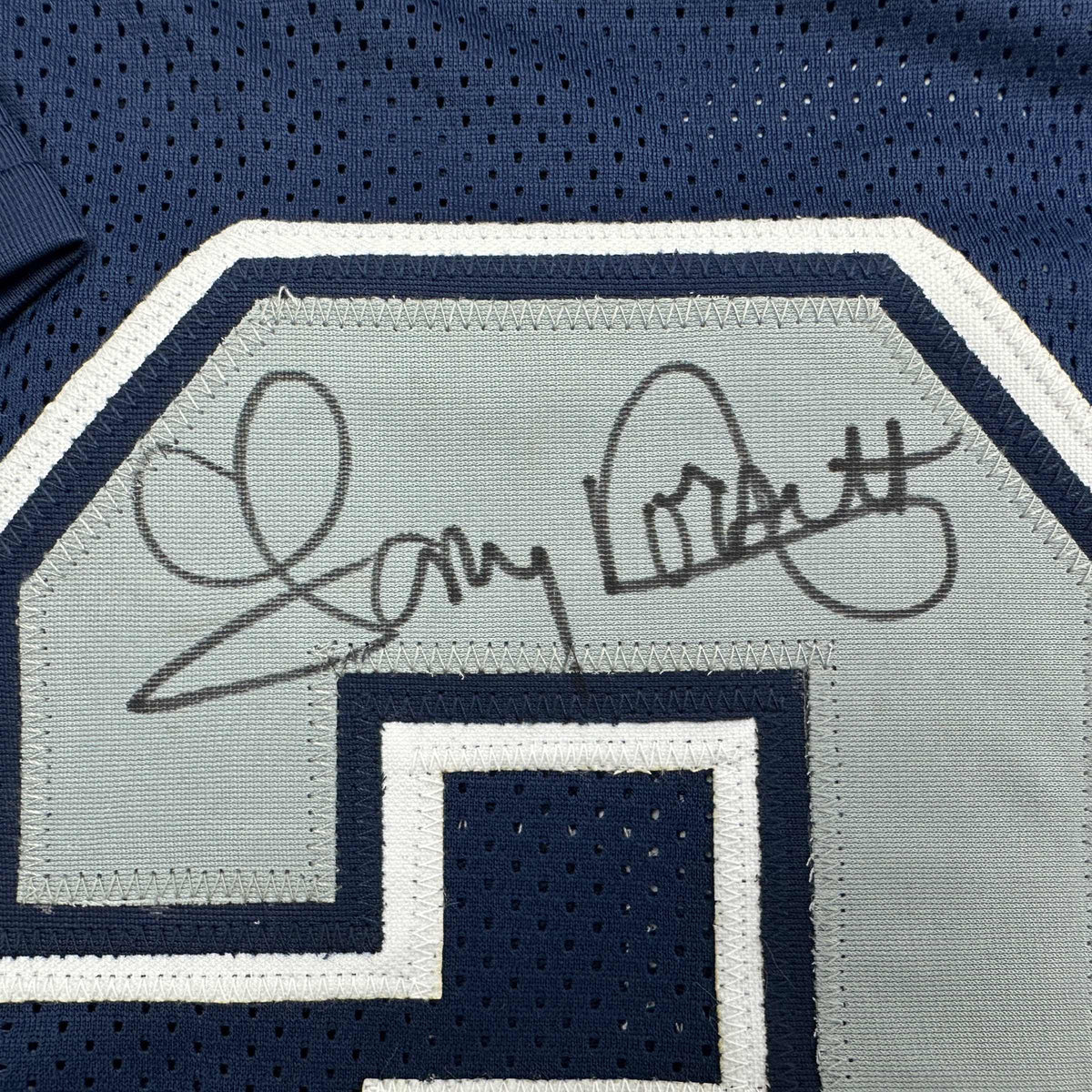 Autographed/Signed Tony Dorsett Dallas Dark Blue Football Jersey JSA COA