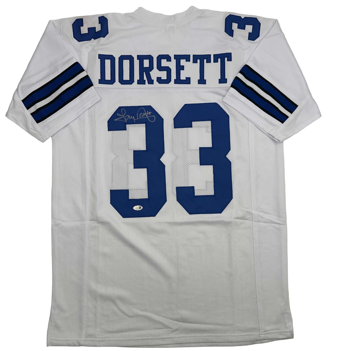 Autographed/Signed Tony Dorsett Dallas White Football Jersey JSA COA
