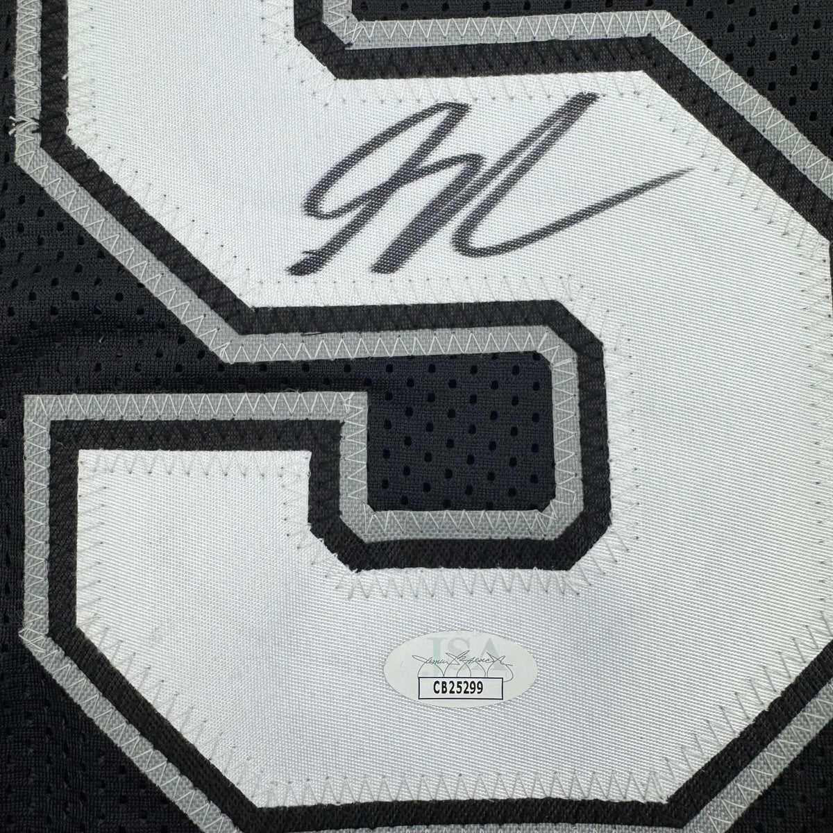 Autographed/Signed Stephon Castle San Antonio Black Basketball Jersey JSA COA