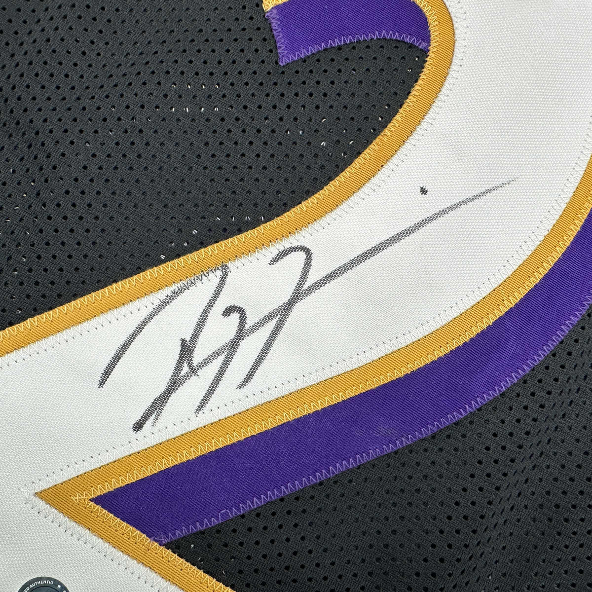 Autographed/Signed Ray Lewis Baltimore Black Football Jersey Beckett BAS COA