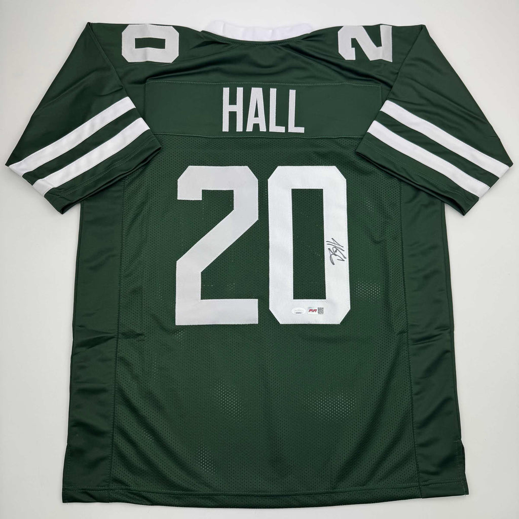 Autographed/Signed Breece Hall New York Green Football Jersey JSA COA