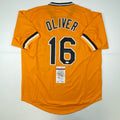 Autographed/Signed Al Oliver Pittsburgh Yellow Baseball Jersey JSA COA