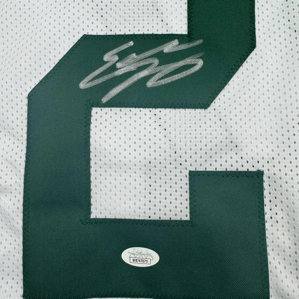 Autographed/Signed Eddie Lacy Green Bay White Football Jersey JSA COA