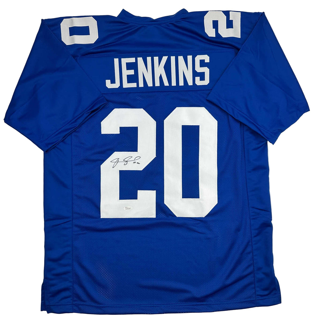 Autographed/Signed Janoris Jenkins Jackrabbit New York Blue Football Jersey JSA COA