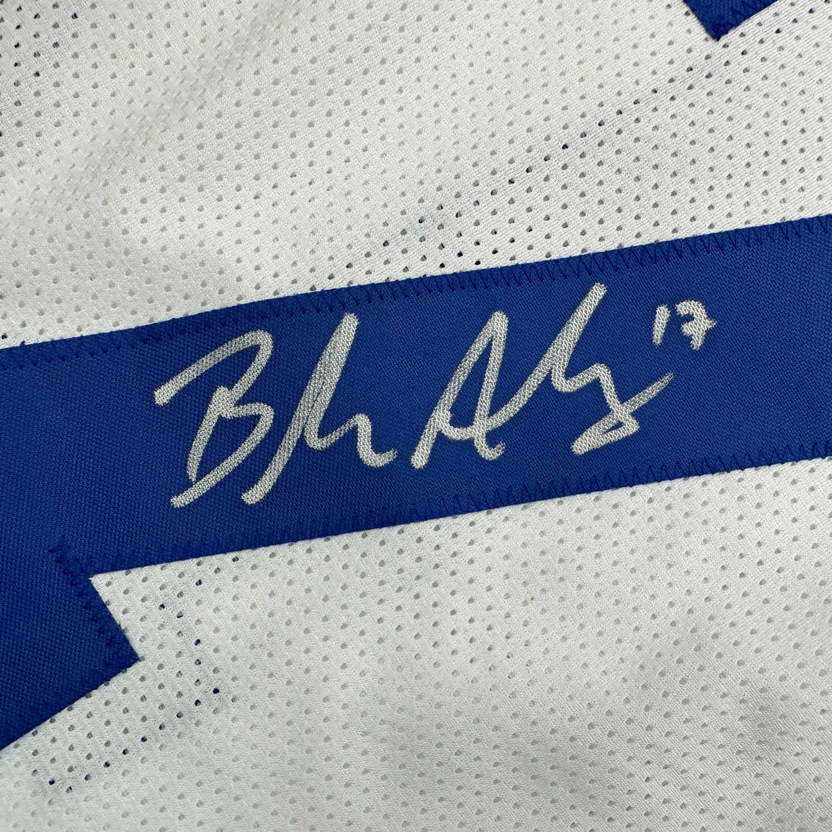 Autographed/Signed Brandon Aubrey Dallas White Football Jersey Beckett BAS COA