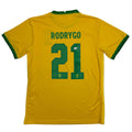 Autographed/Signed Rodrygo Silva de Goes Brazil Yellow Soccer World Cup Jersey Beckett BAS COA