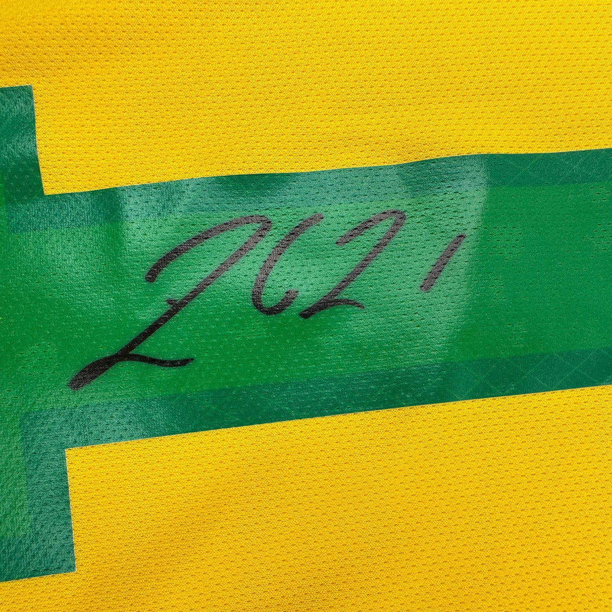 Autographed/Signed Rodrygo Silva de Goes Brazil Yellow Soccer World Cup Jersey Beckett BAS COA