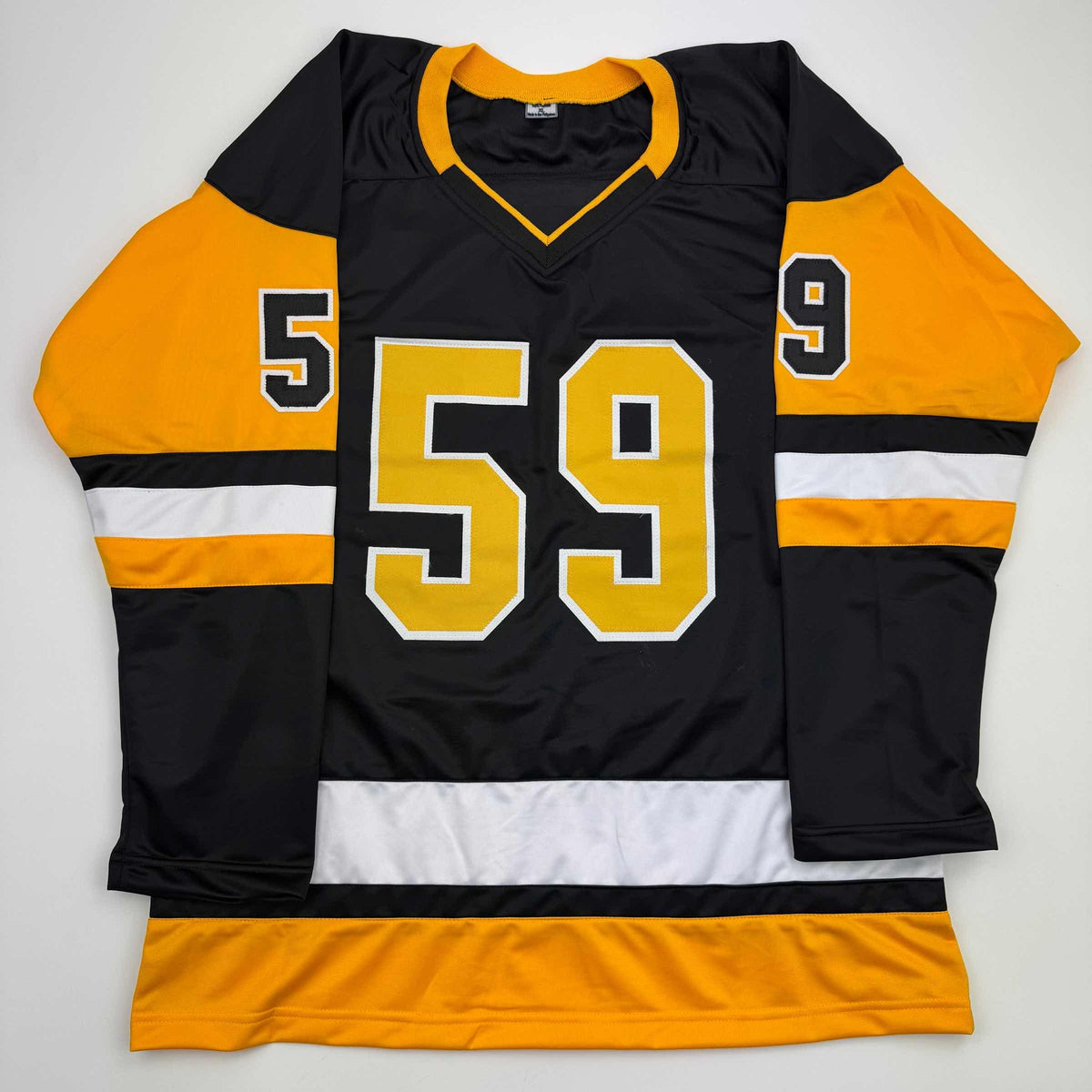 Autographed/Signed Jake Guentzel Pittsburgh Black Hockey Jersey PSA/COA