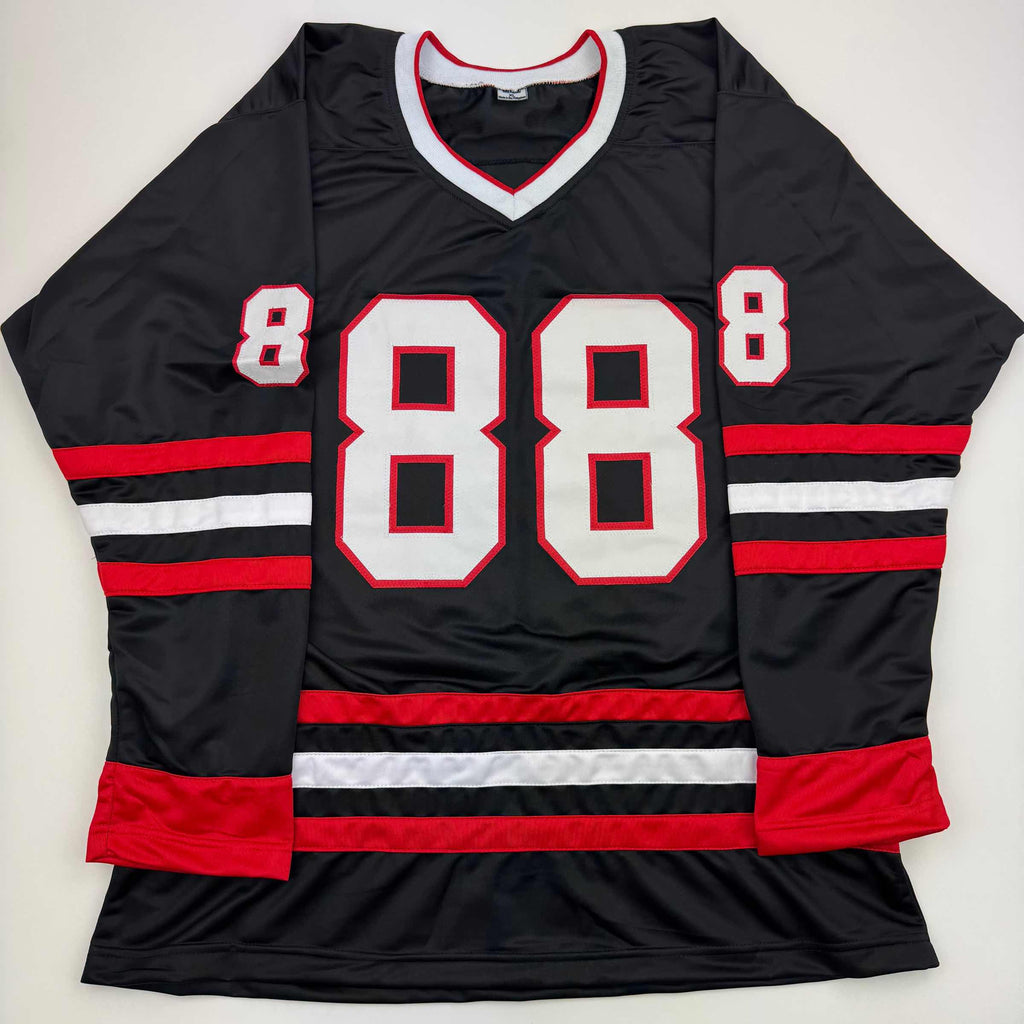 Autographed/Signed Patrick Kane Chicago Black Hockey Jersey JSA COA