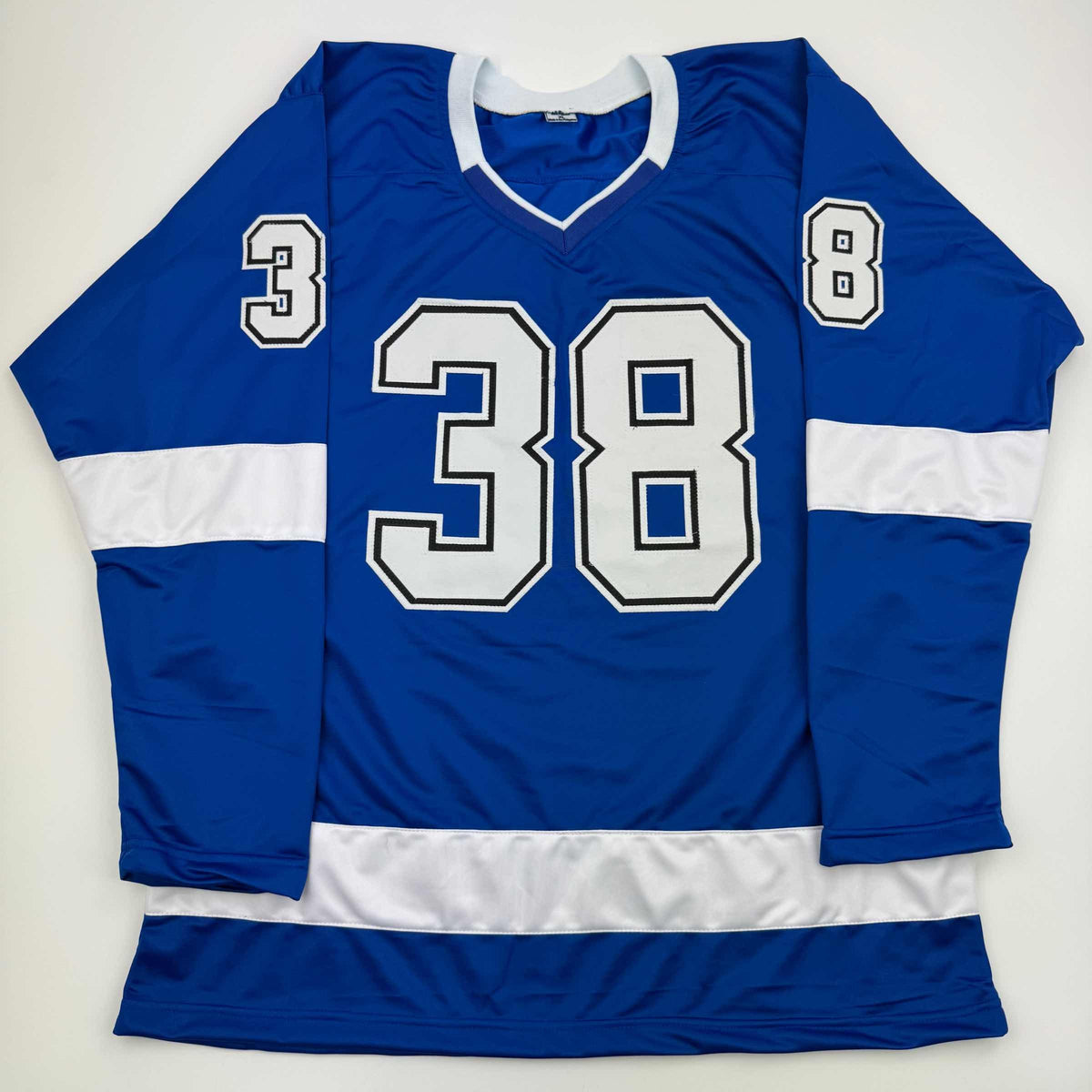 Autographed/Signed Brandon Hagel Tampa Bay Blue Hockey Jersey JSA COA