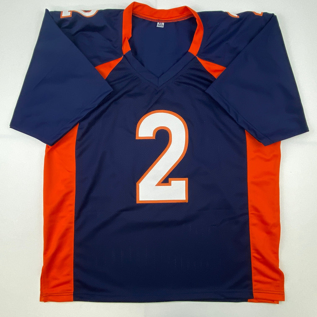 Autographed/Signed Patrick Surtain II Denver Blue Football Jersey JSA COA