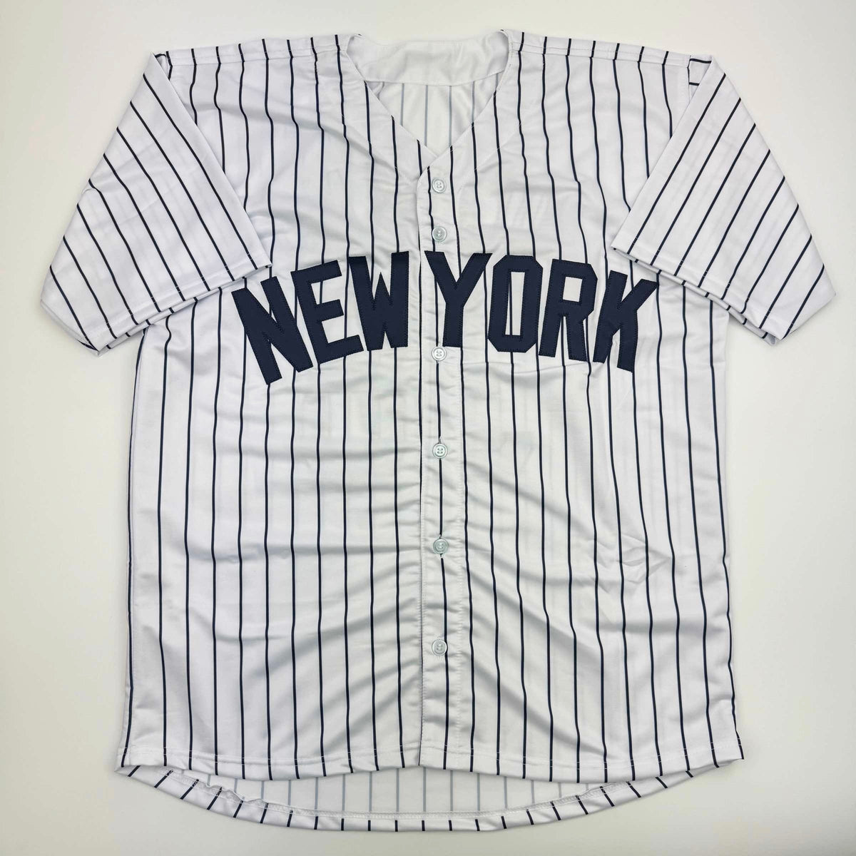 Autographed/Signed Devin Williams New York Pinstripe Baseball Jersey JSA COA