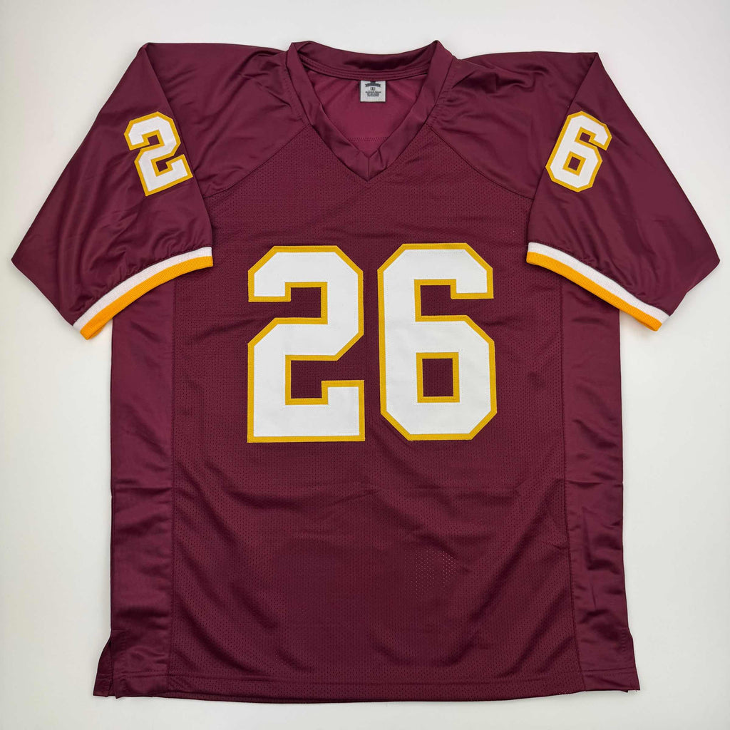 Autographed/Signed Clinton Portis Washington Burgundy Football Jersey Beckett BAS COA