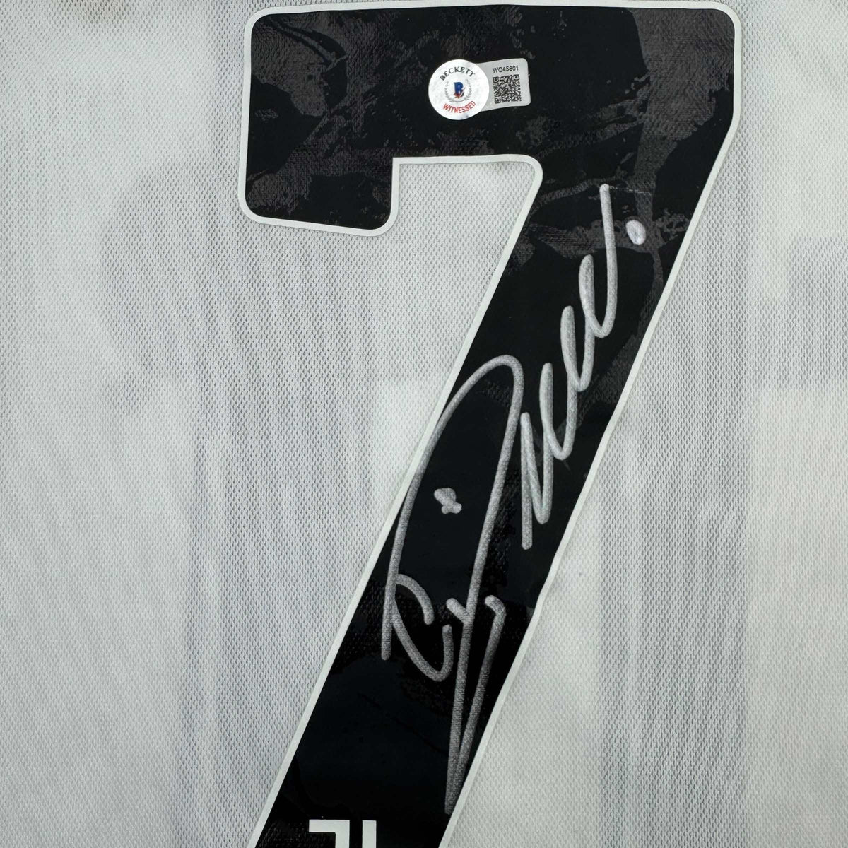 Autographed/Signed Cristiano Ronaldo Juventus White Soccer Jersey Beckett BAS COA
