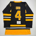 Autographed/Signed Bobby Orr Boston Bruins Black Hockey Jersey Fanatics COA