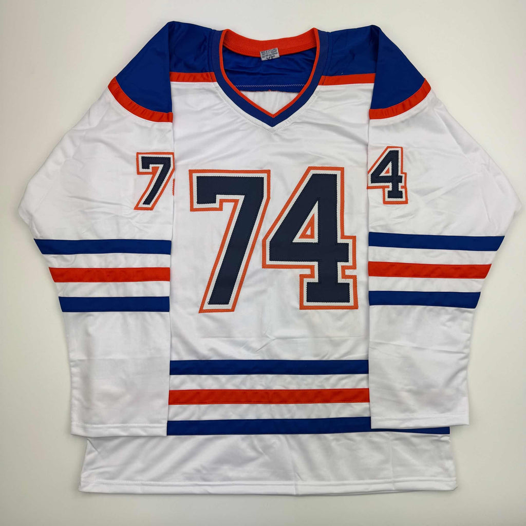 Autographed/Signed Stuart Skinner Edmonton White Hockey Jersey Beckett BAS COA